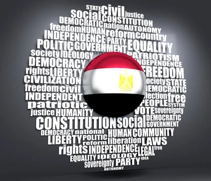 Democracy tags cloud concept Stock Illustration