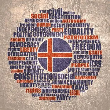 Democracy tags cloud concept Stock Illustration