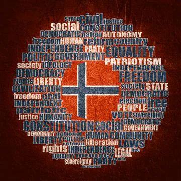 Democracy tags cloud concept Stock Illustration