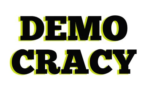 Democracy typographic stamp Stock Illustration