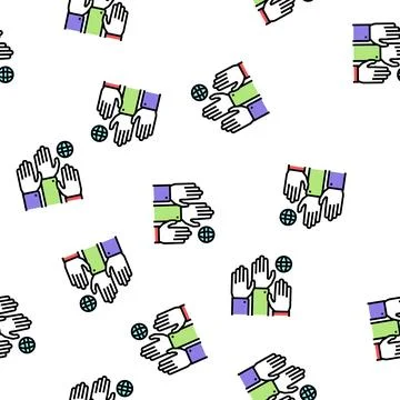 Democracy world vector seamless pattern 库存插图