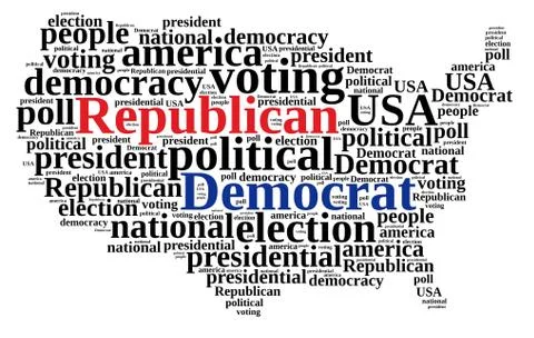 Democrat and Republic. Stock Illustration