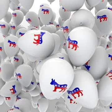 Democrat balloons イラスト素材