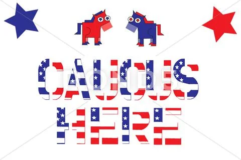 Democrat Caucus sign Stock Illustration