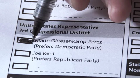 Democrat Gets House Of Representatives Vote On Ballot Video stock 244675683