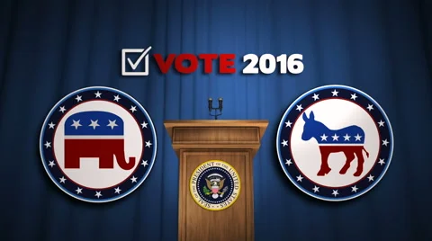 Democrat, Republic Voting, President Election Stock Footage 63781663