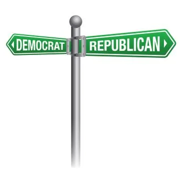 Democrate Versus Republican Theme Stock Illustration