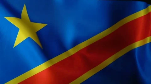 Democratic Congo Republic Flag Flapping Stock Footage 118965866