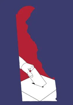 Democratic elections in the State of Delaware Stock Illustration