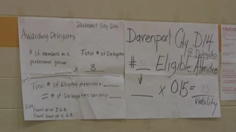 Democratic Iowa Caucus 2008 Stock Footage 10598265