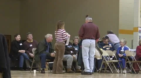 Democratic Iowa Caucus 2008 Stock Footage 10605257