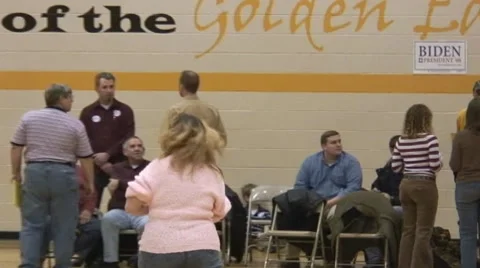 Democratic Iowa Caucus 2008 Stock Footage 10607454