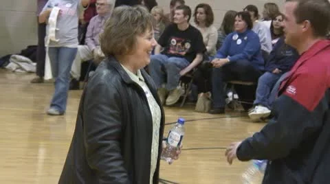 Democratic Iowa Caucus 2008 Stock Footage 10607460