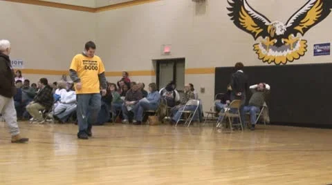 Democratic Iowa Caucus 2008 Stock Footage 10607471