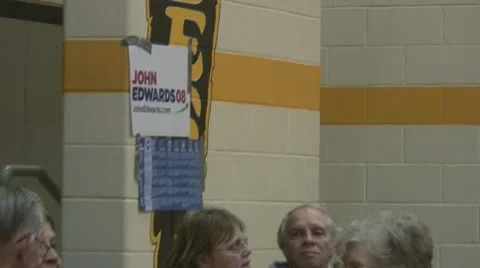 Democratic Iowa Caucus 2008 Stock Footage 10607472