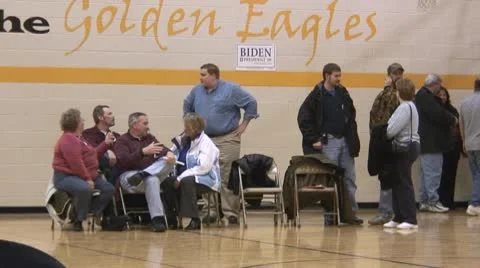 Democratic Iowa Caucus 2008 스톡 동영상 10716622