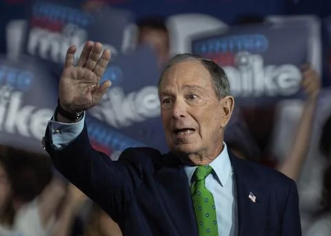 Democratic presidential candidate Michael Bloomberg campaign event, Aventura, US Stock Photos