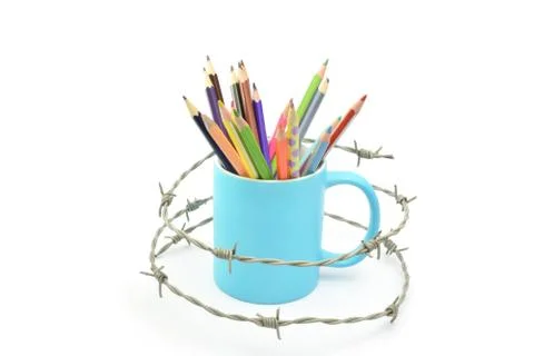 Democratic principles under pressure - applying self-censorship Stock Photos