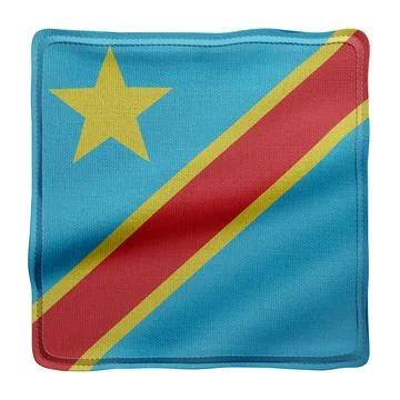 Democratic Republic of Congo 3d flag Stock Illustration