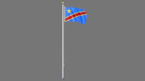 Democratic Republic of Congo Animated flag Video stock 329105781