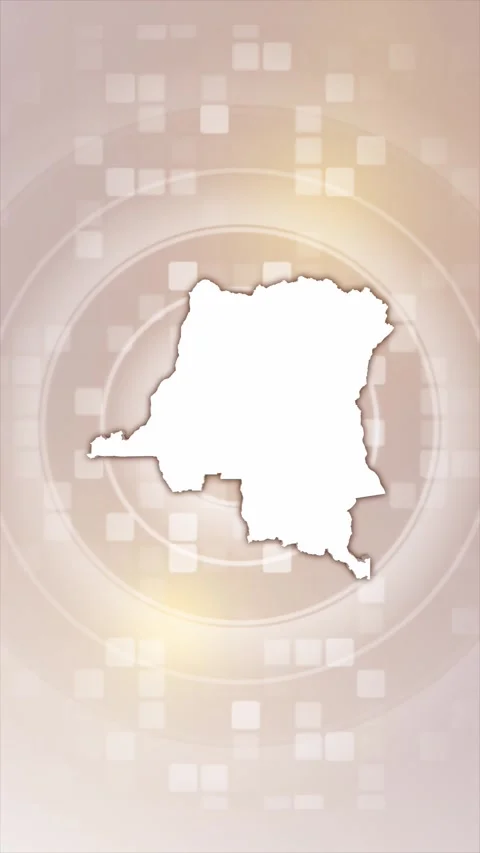Democratic Republic of the Congo Animated Map Stock Footage 275899088