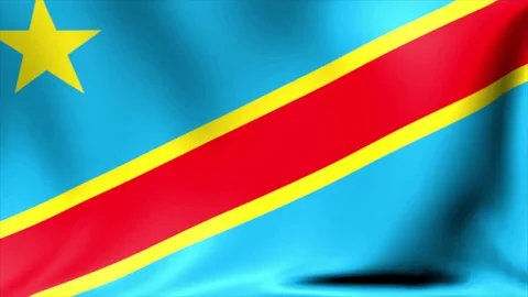 Democratic Republic of the Congo Flag. Background Seamless Looping Animation. 4K Stock Footage 71874776