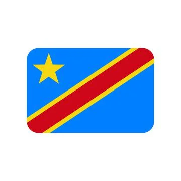 Democratic Republic of Congo flag on background Stock Illustration
