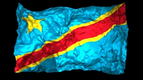 Democratic Republic of the Congo flag Stock Footage 110798655