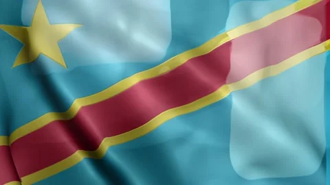 Democratic Republic of the Congo Flag Stock Footage 133776418