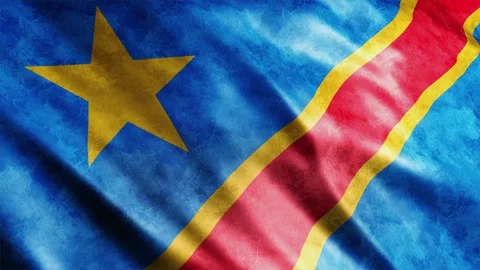 Democratic Republic of the Congo Flag Grunge Stock Footage 249036486