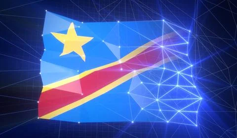 Democratic Republic of the Congo Flag Stock Illustration