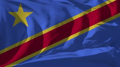 Democratic Republic of the Congo Flag Loop Stock Footage 295714007