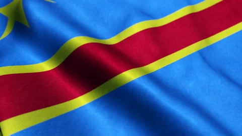 Democratic Republic of the Congo flag - Seamless Looping Stock Footage 210605484