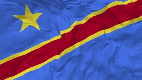 Democratic Republic of the Congo Flag Seamless Looping Background Stock Footage 234115313