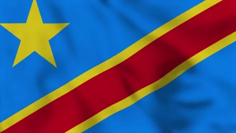 Democratic Republic of the Congo flag video - 4k footage Stock Footage 161112342