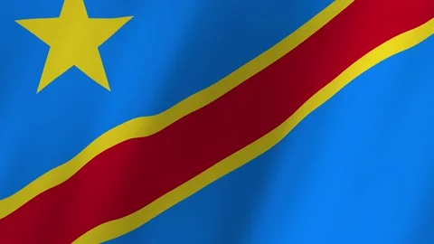 Democratic Republic of Congo flag waving animation Video stock 220388273