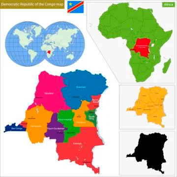 Democratic Republic of the Congo Stock Illustration