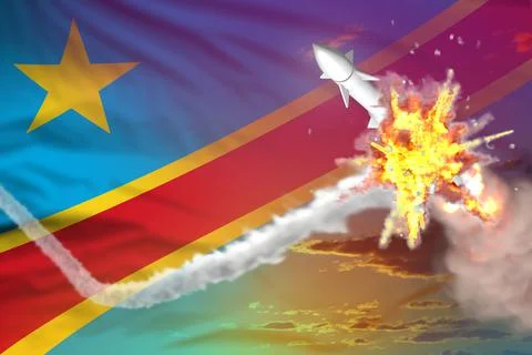 Democratic Republic of Congo intercepted ballistic missile Stock Illustration