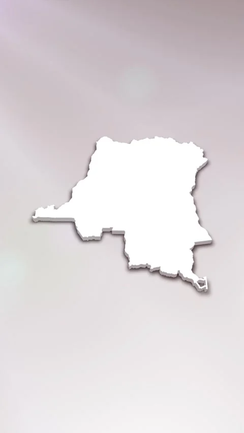 Democratic Republic of the Congo Map Intro Stock Footage 261659806