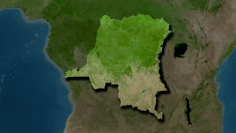 Democratic Republic of the Congo map - s... | Stock Video | Pond5