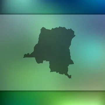 Democratic Republic of the Congo map. Vector silhouette of Democratic Republic o Stock Illustration