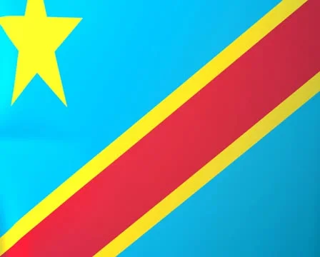 Democratic Republic of the Congo Waving Flag Stock Footage 10761765
