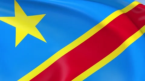 Democratic Republic of the Congo Waving Flag Background Loop Stock-Footage 317844455