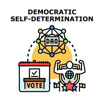 Democratic self determination process concept illustration Stock Illustration