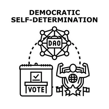 Democratic self determination process concept illustration Stock Illustration