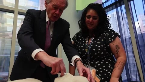 Democratic senator trained on administration of opioid overdose drugs, BOSTON, U Stock-Footage 240671925