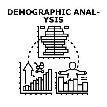Demographic analysis vector concept illustrating population statistics Stock Illustration