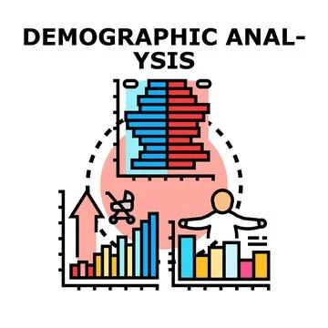 Demographic analysis vector concept illustrating population statistics Stock Illustration