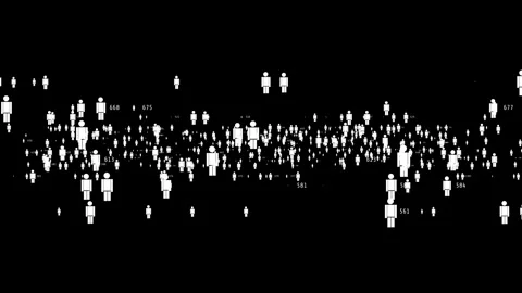 Demographic Statistics and Population Data Visualization Interface Stock Footage 345728872