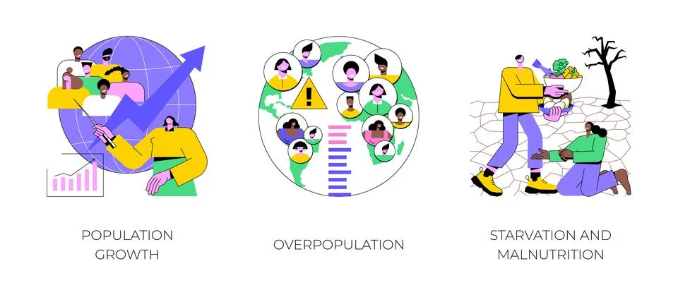Demographics abstract concept vector illustrations. Stock Illustration